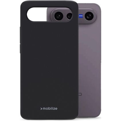 Mobilize Rubber Gelly Coque Vivo V70 FE Coque arrière en TPU Souple - Noir