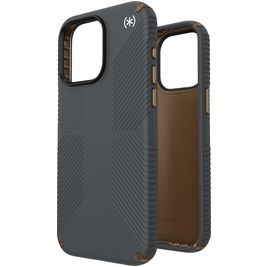 Speck Presidio2 Grip Coque iPhone 15 Pro Max Coque arrière Rigide Anti-Chocs - Charcoal Grey