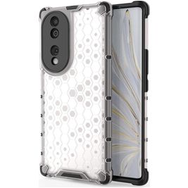 Mobigear Honeycomb Coque HONOR 70 Coque arrière Rigide Anti-Chocs - Blanc