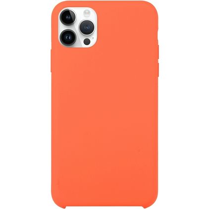 Mobigear Rubber Touch Coque iPhone 15 Pro Coque arrière en Silicone - Orange