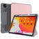Mutural Tri-Fold Tough Coque iPad Pro 11 Pouces (2022) Etui + Porte-crayon - Noir / Rose doré