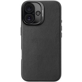 Decoded Coque iPhone 16 MagSafe Coque arrière en Cuir Véritable - Noir