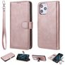 Mobigear Wallet Housse iPhone 12 Pro Max Etui avec Coque Détachable Porte-Monnaie - Rose doré
