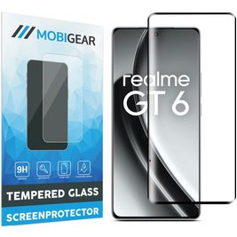 Mobigear Premium Realme GT 6 Verre trempé Protection d'écran - Compatible Coque - Noir