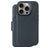 Decoded Detachable Wallet Housse iPhone 16 Pro MagSafe Etui avec Coque Détachable en Cuir Véritable Porte-Monnaie - Bleu Marin