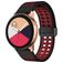 Mobigear Sport Plus Mag Bracelet Silicone Smartwatch Fermeture magnétique - Connexion universelle de 20 mm - Noir / Rouge