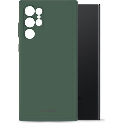 Mobilize Rubber Gelly Coque Samsung Galaxy S24 Ultra Coque arrière en TPU Souple - Matt Green