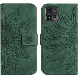 Mobigear Sunflower Housse Motorola Moto G72 Etui Porte-Monnaie - Vert