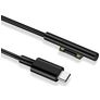 Mobigear - Chargeur Microsoft Surface 1 mètre - Noir