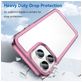 Mobigear Crystal Coque iPhone 14 Coque arrière Rigide - Transparent / Magenta