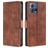Mobigear Croco Housse Motorola Edge 30 Fusion Etui Porte-Monnaie - Marron