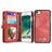 Caseme 008 Housse iPhone SE (2020) Etui avec Coque Détachable Porte-Monnaie - Rouge