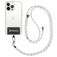 Mobigear Lanyard - Cordon de téléphone universel ajustable - Noir / Blanc