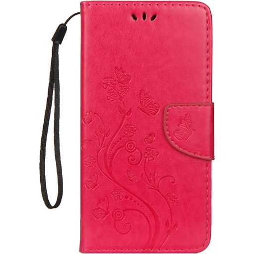Mobigear Flowers Housse iPhone XS Max Etui Porte-Monnaie - Magenta