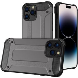Mobigear Outdoor Coque iPhone 14 Pro Coque arrière Rigide Anti-Chocs - Gris