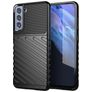 Mobigear Groove Coque Samsung Galaxy S21 FE Coque arrière en TPU Souple - Noir