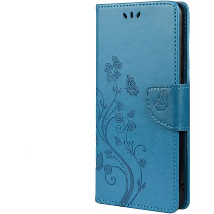 Mobigear Flowers Xiaomi Redmi Note 10 5G Étui Portefeuille - Bleu