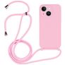 Mobigear Lanyard iPhone 14 Plus Coque avec cordon en Silicone - Rose