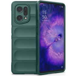 Mobigear Bumpy Coque OPPO Find X5 Coque arrière en TPU Souple - Vert