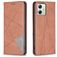 Mobigear Rhombus Slim Housse Motorola Moto G54 Etui - Marron