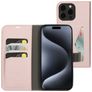 Mobiparts Classic Wallet Housse iPhone 15 Pro Max Etui Porte-Monnaie - Rose