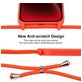 Mobigear Lanyard iPhone 14 Coque avec cordon en Silicone - Orange