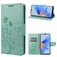 Mobigear Flowers Housse OPPO A17 Etui Porte-Monnaie - Vert