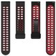 Mobigear Sport Plus Mag Bracelet Silicone Smartwatch Fermeture magnétique - Connexion universelle de 20 mm - Noir / Rouge