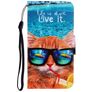 Mobigear Design Housse Xiaomi Mi Note 10 Pro Etui Porte-Monnaie - Plage Chat