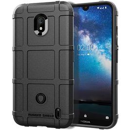 Mobigear Rugged Shield Coque Nokia 2.2 Coque arrière en TPU Souple Anti-Chocs - Noir