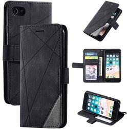 Mobigear Rhombus Housse iPhone 8 Etui Porte-Monnaie - Noir