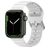 Mobigear Bumpy Bracelet Silicone Apple Watch Fermeture boucle ardillon - 42/41/40/38 mm - Blanc