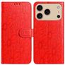 Mobigear Flowers Housse iPhone 17 Pro Etui Porte-Monnaie - Rouge