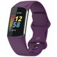 Mobigear Sport Dual Bracelet Silicone Fitbit Charge 5 Fermeture à clou et passant - Violet