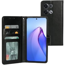 Mobiparts Classic Wallet Housse OPPO Reno 8 Pro Etui Porte-Monnaie - Noir
