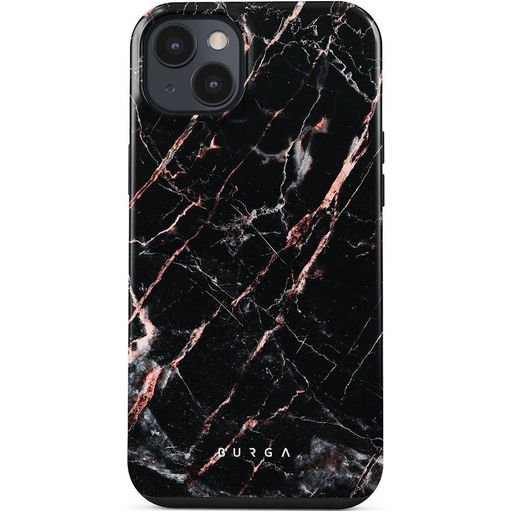 Burga Tough Coque iPhone 14 Plus Coque arrière Rigide Anti-Chocs - Rose Gold Marble
