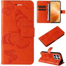 Mobigear Butterfly Housse Xiaomi 14T Pro Etui Porte-Monnaie - Orange