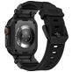 Mobigear Explorer Bracelet Silicone Apple Watch Fermeture boucle ardillon - 49/46/45/44 mm - Noir