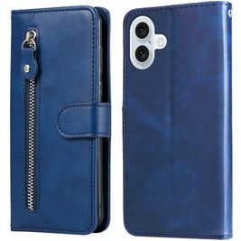 Mobigear Zipper Housse iPhone 17 Etui Porte-Monnaie - Bleu