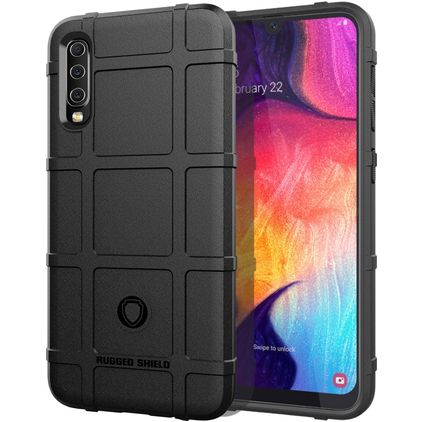 Mobigear Rugged Shield Samsung Galaxy A50 TPU souple Coque arrière Antichoc - Noir