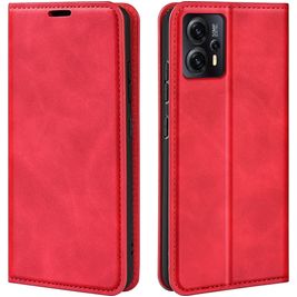 Mobigear Retro Slim Housse Motorola Moto E13 Etui Porte-Monnaie - Rouge