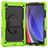 Mobigear SureGrip Xtreme Coque Samsung Galaxy Tab A9 Plus (2023) Coque arrière en Plastique rigide,Silicone + Bandoulière + Support Amovible - Vert