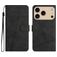 Mobigear Stitch Housse iPhone 17 Pro Etui Porte-Monnaie - Noir
