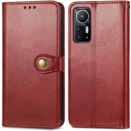 Mobigear Snap Button Housse Xiaomi 12X Etui Porte-Monnaie - Rouge