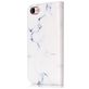 Mobigear Marble Housse iPhone SE (2020) Etui Porte-Monnaie - White Marble