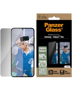 PanzerGlass Ultra-Wide Fit Privacy Samsung Galaxy S25 Plus Verre trempé Protection d'écran Confidentialité - Compatible Coque - Noir