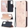 Mobigear Butterfly Housse Samsung Galaxy A52 Etui Porte-Monnaie - Rose doré