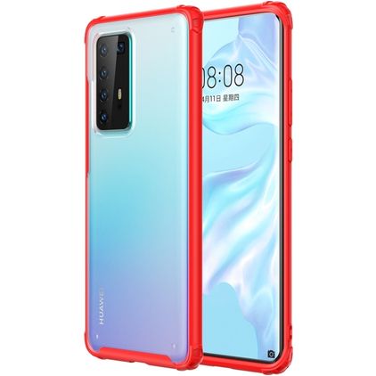 Mobigear Shockproof Coque Huawei P40 Pro Coque arrière Rigide Anti-Chocs - Rouge