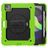 Mobigear SureGrip Xtreme Coque iPad Air 5 (2022) Coque arrière en Plastique rigide,Silicone + Porte-crayon + Bandoulière + Support Amovible - Noir / Vert