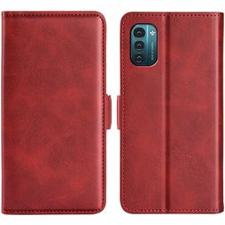 Mobigear Slim Magnet Housse Nokia G11 Etui Porte-Monnaie - Rouge